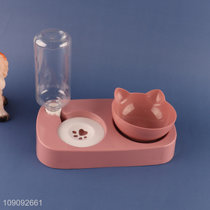 China Imports Automatic Pet Cat Food and Water Dispenser Set