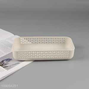 Best selling plastic desktop organizer hollow storage basket wholesale