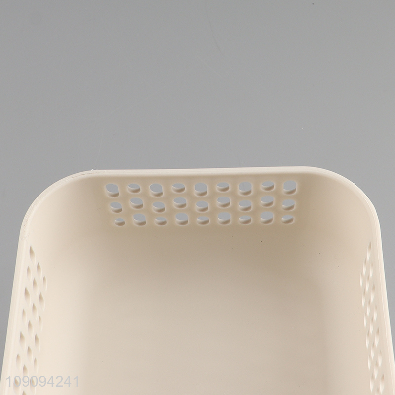 Hot selling hollow plastic home office desktop storage basket