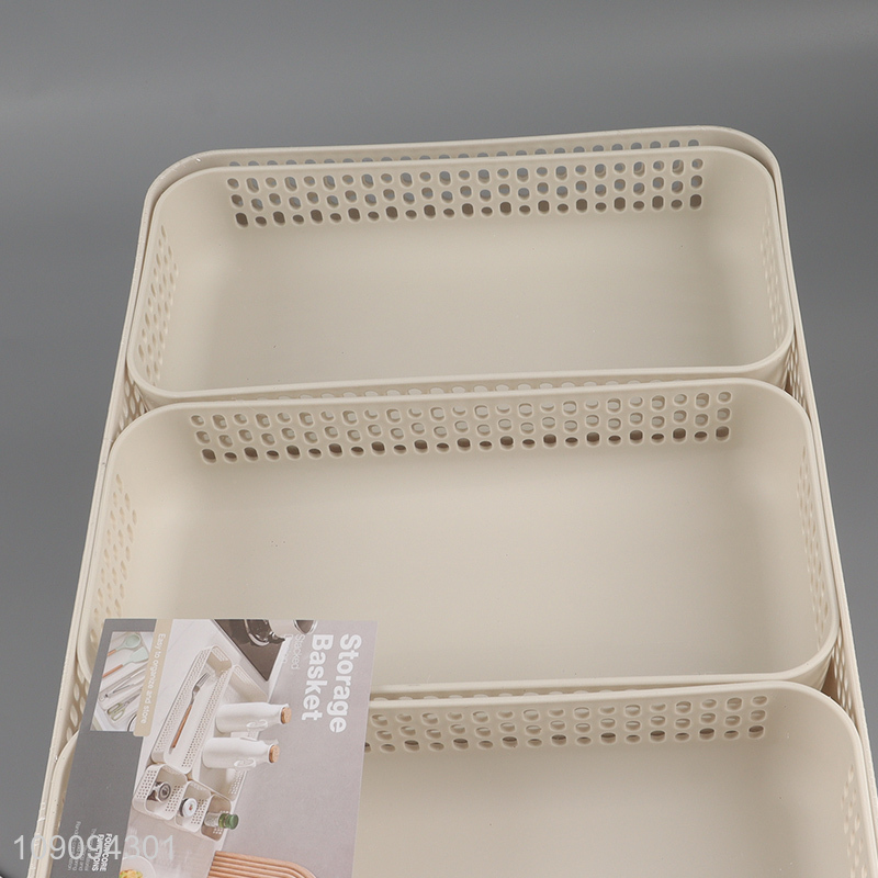 China supplier household plastic hollow storage basket for sale