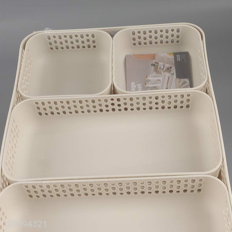 Most popular desktop organizer plastic storage basket for sale