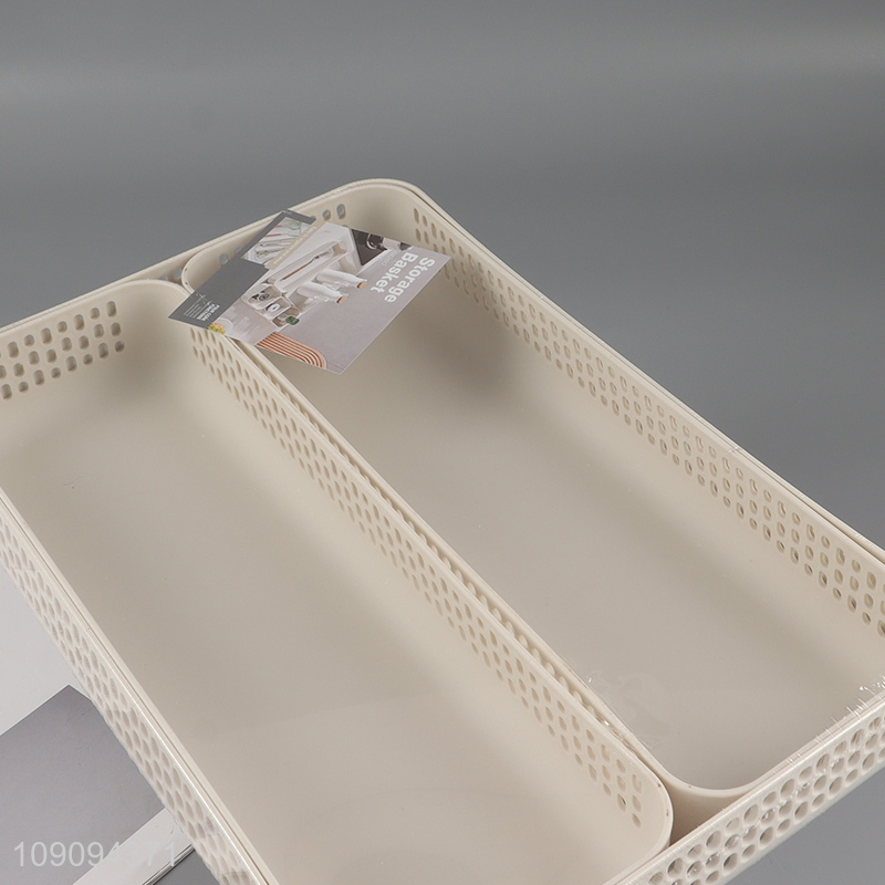 Popular products desktop organizer plastic storage basket for home office