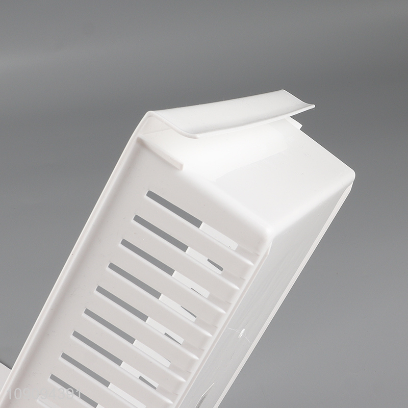 New arrival white hollow desktop organizer storage basket with handle