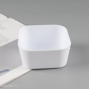 Yiwu market white plastic desktop organizer storage box for sale