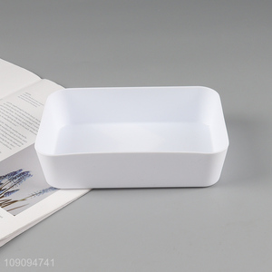 Top quality white plastic desktop organizer storage box for sale
