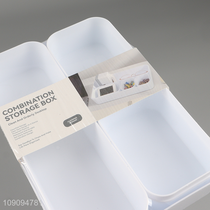 Good selling white plastic household combination storage box wholesale
