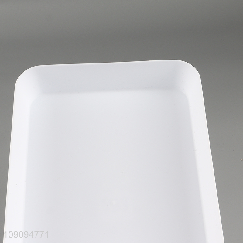 Good sale rectangle white plastic desktop organizer storage box