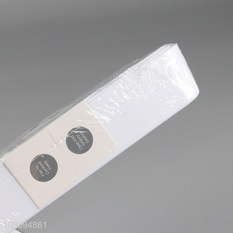 Top sale white plastic combination storage box for desktop organizer