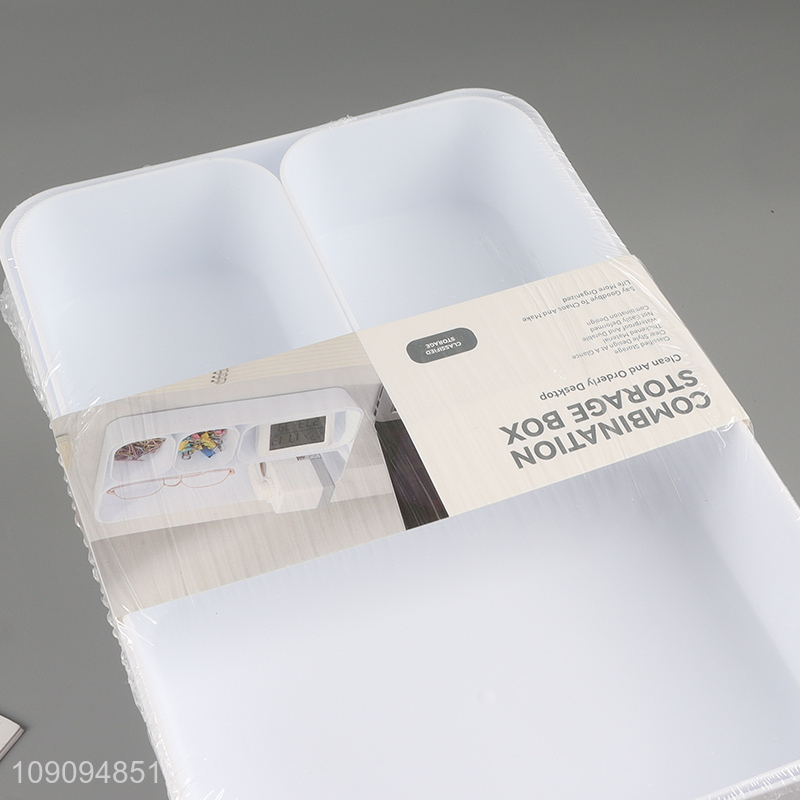 Factory supply plastic white combination storage box set for sale