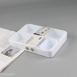 Top sale white plastic combination storage box for desktop organizer