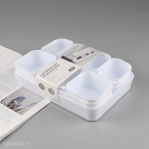 Top products plastic white combination storage box for desktop organizer
