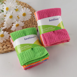 High Quality 5 Pack Microfiber Cleaning Rags Super Absorbent Cleaning Towels