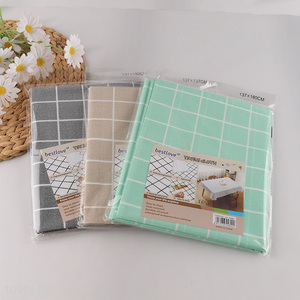 Good Quality Checkered Table Cloth Water Resistant Plastic Table Cover