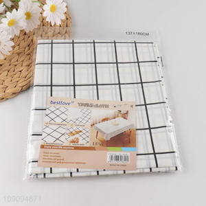 Online Wholesale Checkered Plastic Table Cloth Waterproof Table Cover