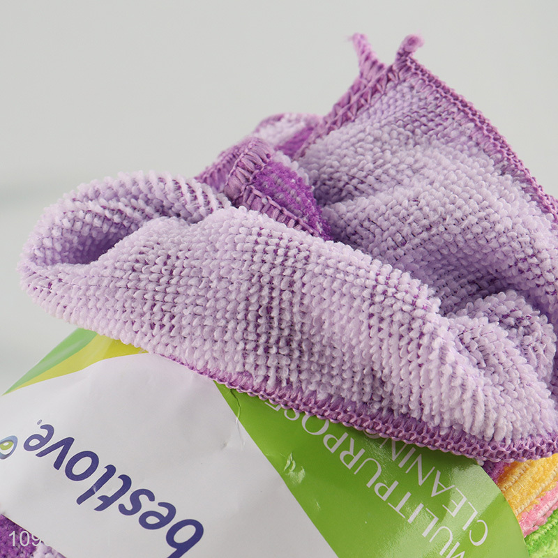 Factory Price 5 Pack Microfiber Cleaning Towels Super Absorbent Cleaning Cloths