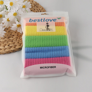 China Imports 5 Pack Super Absorbent Lint Free Microfiber Cleaning Towels Rags