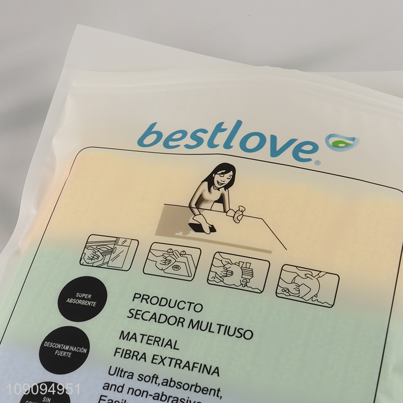 China Imports 5 Pack Super Absorbent Lint Free Microfiber Cleaning Towels Rags