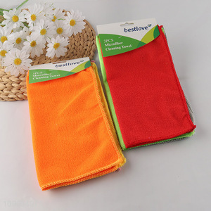 Online Wholesale 3 Pack Microfiber Cleaning Towels Super Absorbent Cleaning Cloths