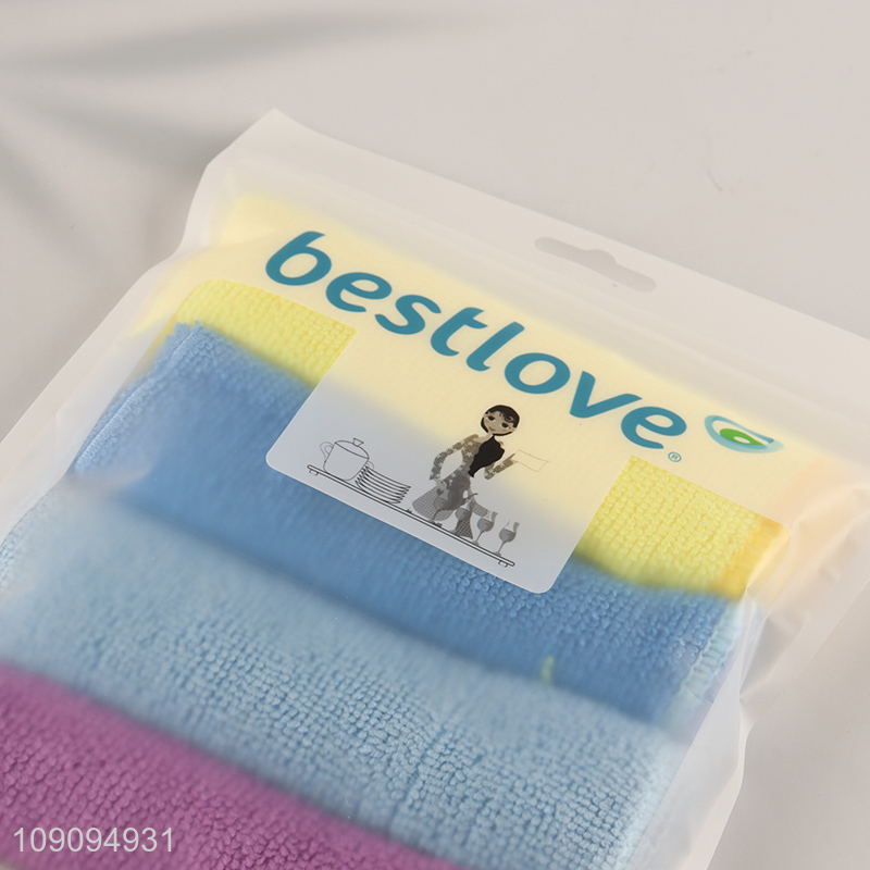 Good Quality 5 Pack Microfiber Cleaning Towels Fast Drying Dish Cleaning Rags