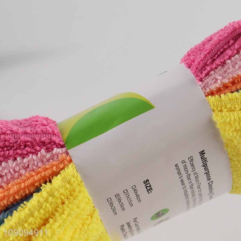 High Quality 5 Pack Microfiber Cleaning Rags Super Absorbent Cleaning Towels