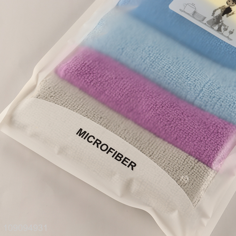 Good Quality 5 Pack Microfiber Cleaning Towels Fast Drying Dish Cleaning Rags