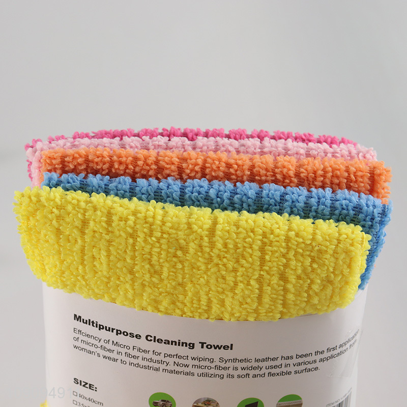 High Quality 5 Pack Microfiber Cleaning Rags Super Absorbent Cleaning Towels