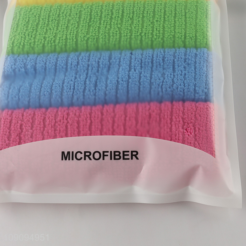 China Imports 5 Pack Super Absorbent Lint Free Microfiber Cleaning Towels Rags