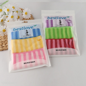 Hot Selling 3 Pack Microfiber Cleaning Towels Reusable Washable Cleaning Rags
