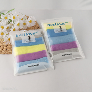 Good Quality 5 Pack Microfiber Cleaning Towels Fast Drying Dish Cleaning Rags