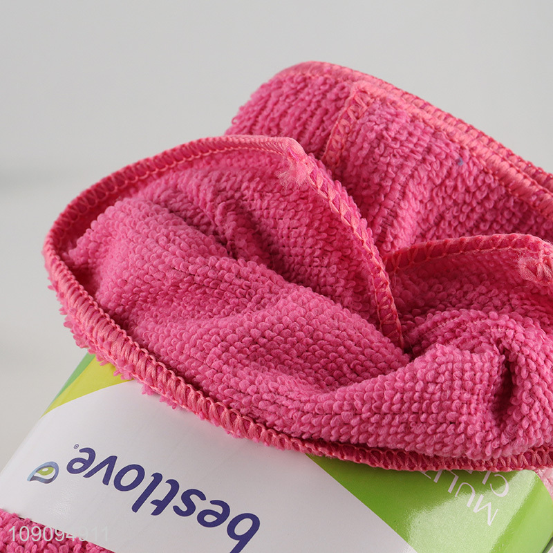 High Quality 5 Pack Microfiber Cleaning Rags Super Absorbent Cleaning Towels