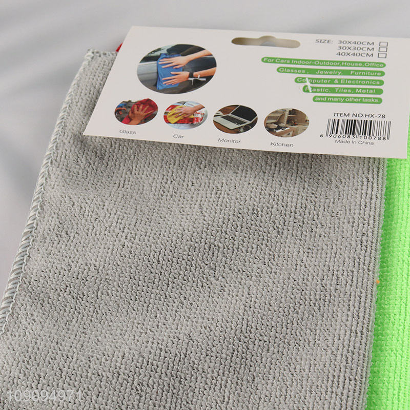 Online Wholesale 3 Pack Microfiber Cleaning Towels Super Absorbent Cleaning Cloths