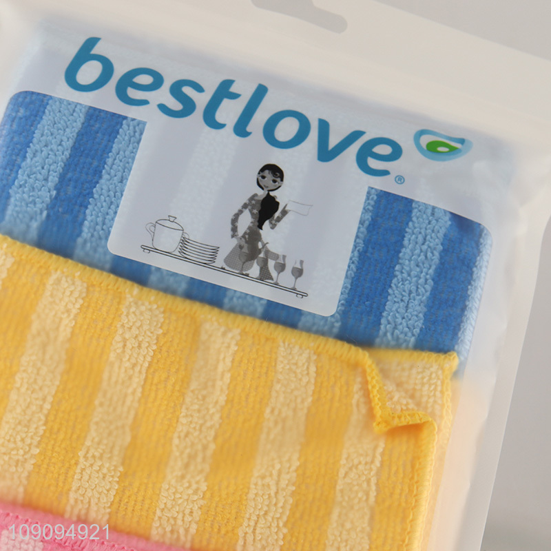 Hot Selling 3 Pack Microfiber Cleaning Towels Reusable Washable Cleaning Rags