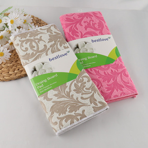 Hot Selling 38*50cm Super Absorbent Microfiber Dish Drying Mat Dish Drainer