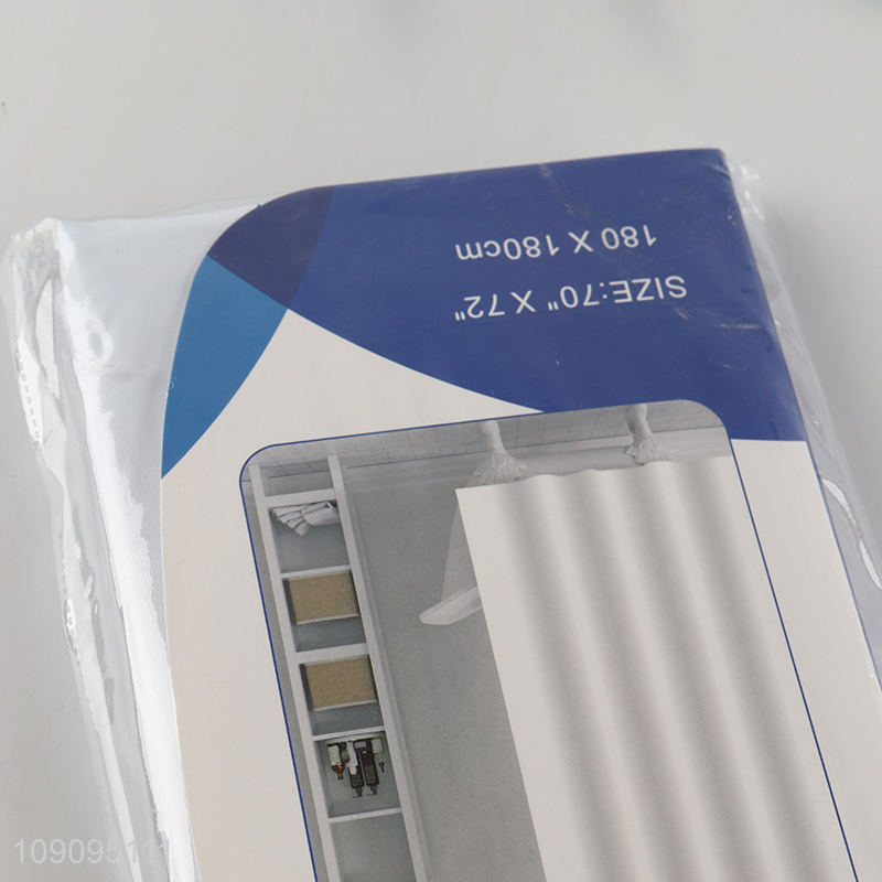 Factory Supply 180X180cm Plastic Washable Water Resistant Shower Curtain