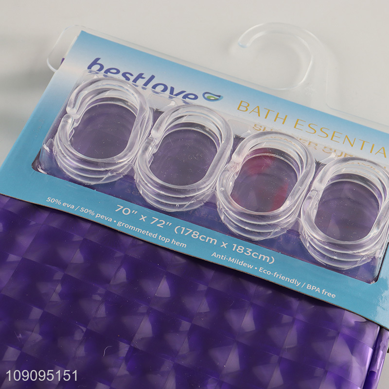 High Quality 178X183cm Plastic Shower Curtain Waterproof Bath Curtain