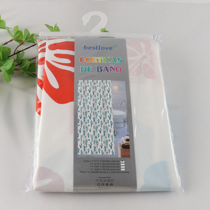 Wholesale 180X180cm Custom Print Water Resistant Plastic Shower Curtain