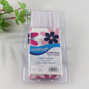 Factory Direct Sale 180X180cm Mildew Resistant Plastic Shower Curtains