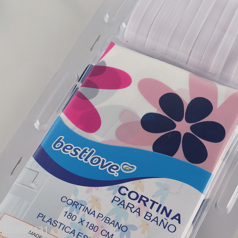 Factory Direct Sale 180X180cm Mildew Resistant Plastic Shower Curtains