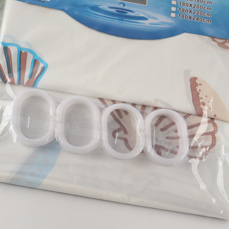 New Product 180X180cm Mildew Proof Waterproof Plastic Shower Curtain