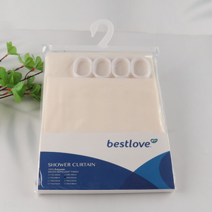 Hot Selling 180X200cm Waterproof Polyester Shower Curtain with 8 Grommets