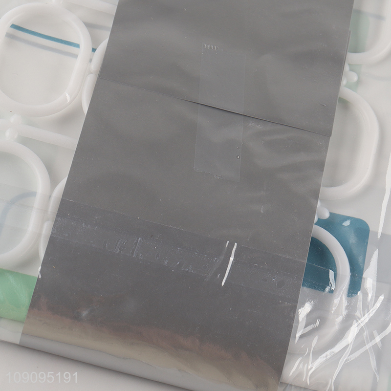 China Wholesale 180X180cm Water Resistant Plastic Bath Shower Curtain