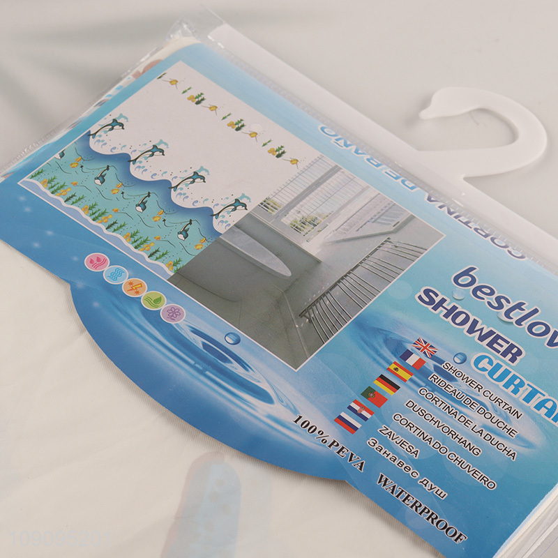 New Product 180X180cm Mildew Proof Waterproof Plastic Shower Curtain