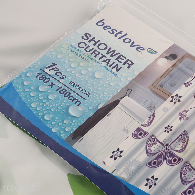 Hot Selling 180X180cm Sturdy Water Resistant Plastic Shower Curtain