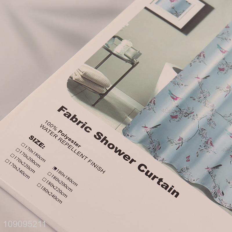 China Imports 180X180cm Fabric Shower Curtain Satin Cloth Shower Curtain