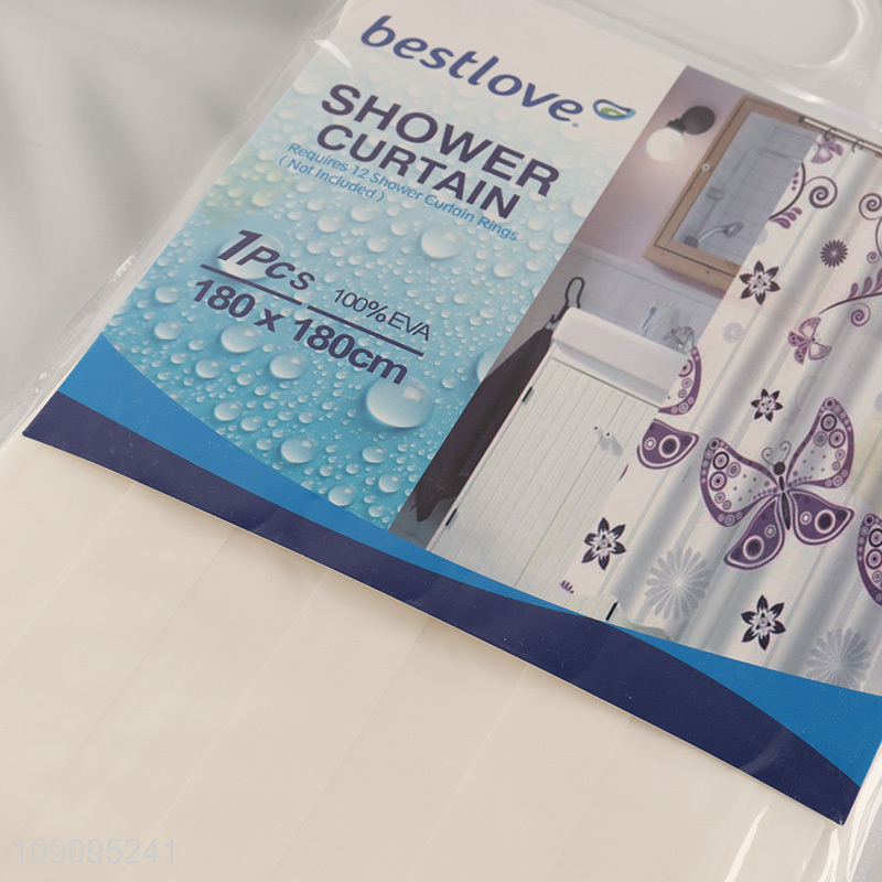 High Quality 180X180cm Plastic Shower Curtain Weighted Bath Curtain