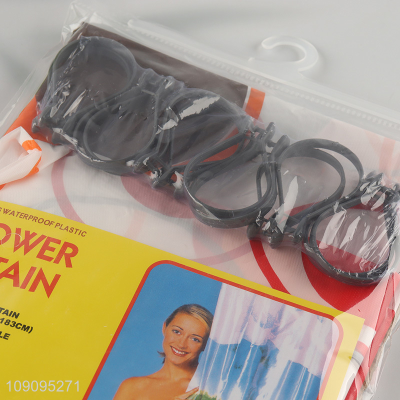 New Arrival 183X183cm Water Resistant Lightweight Plastic Shower Curtain