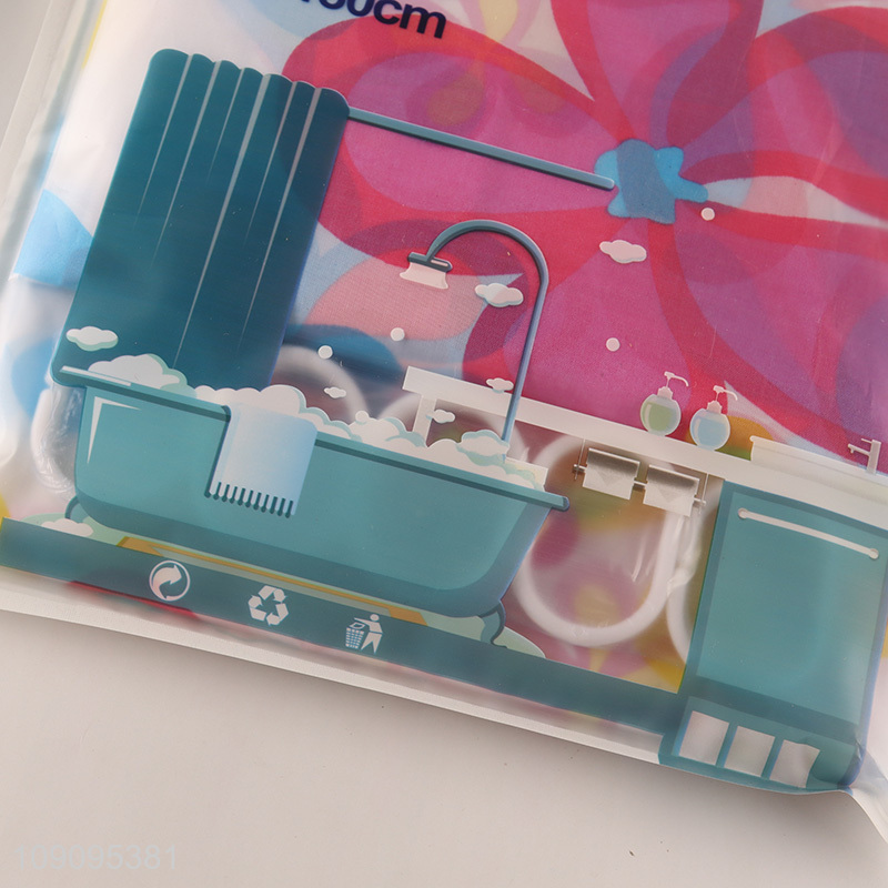 China Wholesale 180X180cm Water Resistant Plastic Bathroom Shower Curtain