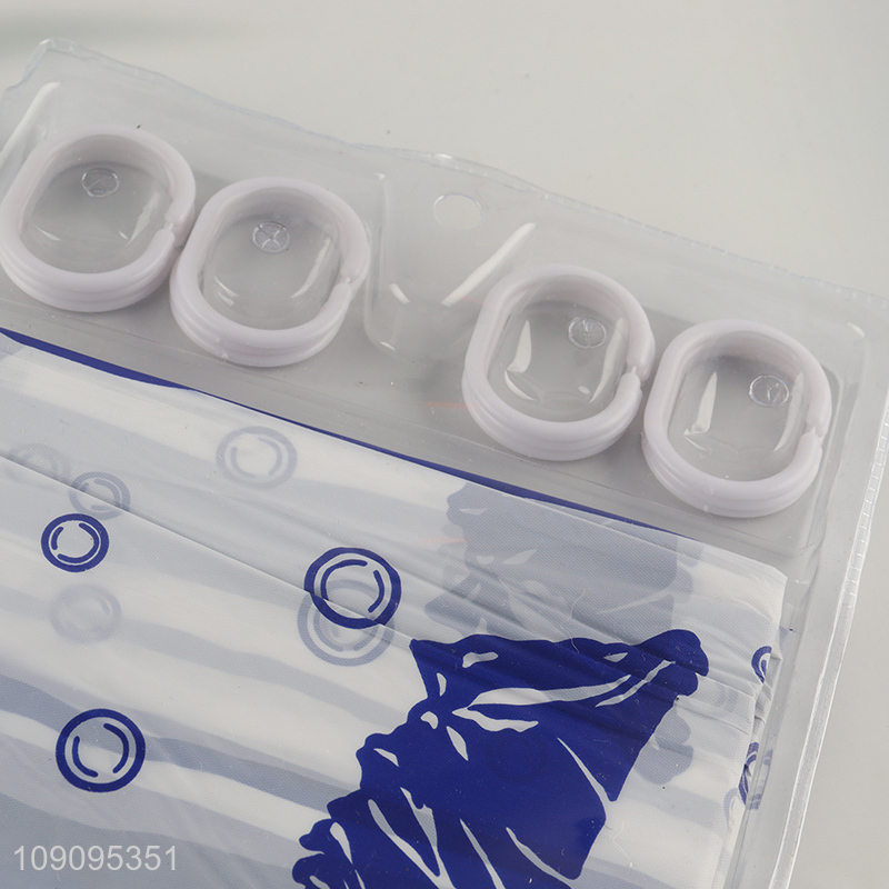 Hot Selling 180X180cm Waterproof Plastic Shower Curtain for Bathroom