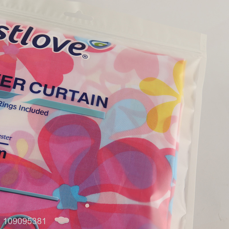 China Wholesale 180X180cm Water Resistant Plastic Bathroom Shower Curtain