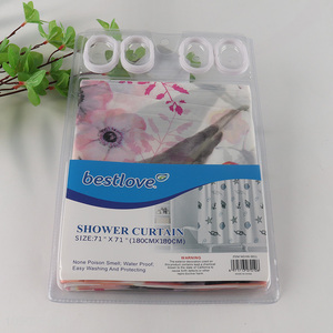 High Quality 180X180cm Plastic Shower Curtain Waterproof Bath Curtain